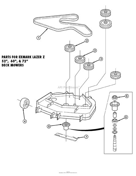 oregon exmark parts diagram  exmark lazer     deck mowers