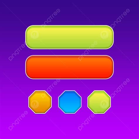 game button set png transparent  game buttons cartoon colorful game button set game buttons