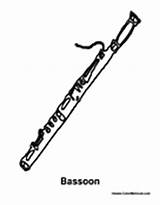 Bassoon Coloring Pages Instrument Results sketch template