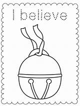 Polar Express Coloring Pages Bell Printable Believe Jingles Those Who sketch template