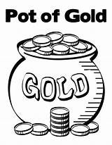 Gold Coloring Coins Pages Pot Contain Getcolorings Color Getdrawings sketch template