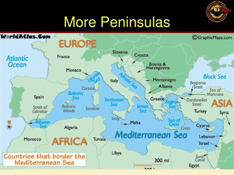 World Map Showing The Largest Peninsulas In The World Answers