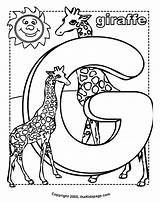 Coloring Pages Printable Giraffe Sheets Colouring Preschool Kids Alphabet Gg Letter Clipart Thekidzpage Drawing Letters Worksheets Library Printables Print Choose sketch template