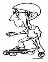 Coloring Skateboarding Skateboard Old Man Pages Colormegood Sports sketch template