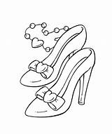 Coloring Pages Girls Shoes Kids sketch template