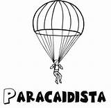 Paracaidista Colorear Transporte Medios Conmishijos Llenar Capaz sketch template