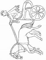 Chariot Elijah Horse Chariots Getdrawings sketch template