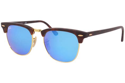 ray ban clubmaster rb3016 14517e rayban sunglasses havana gold blue