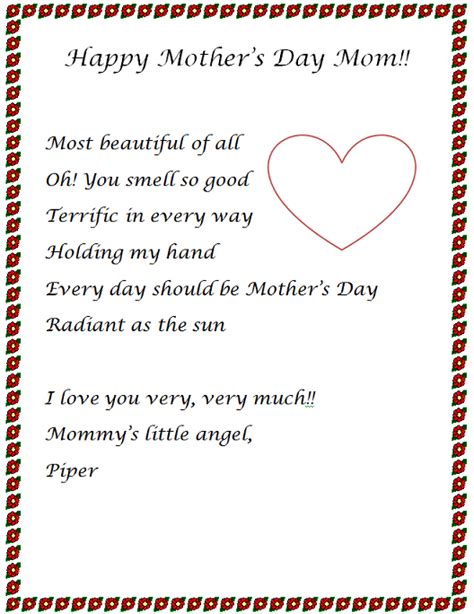 mothers day letter ideas   mom letter ideas  mothers day