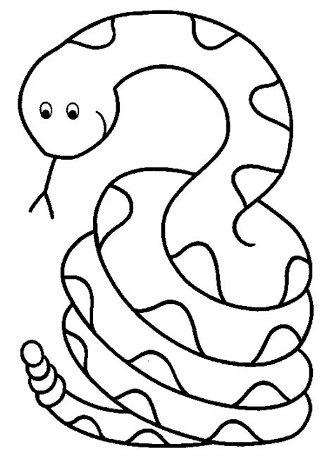 cartoon snake coloring pages color page clipartsco