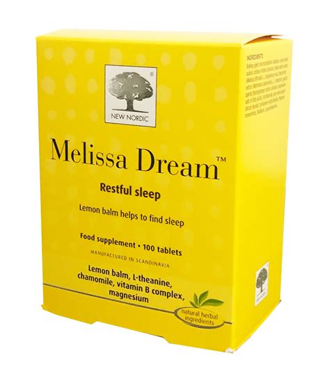 New Nordic Melissa Dream Tablets 100 Tablets Morganics Beauty