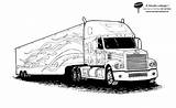 Remorque Truck Camion Colorier Rapport Coloriages sketch template