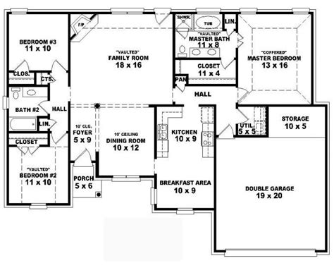 beautiful  story  bedroom house floor plans  home plans design