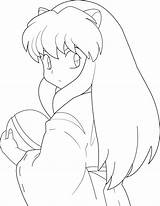 Coloring Inuyasha Pages Kagome Characters Digimon Cartoon Color Child Anime Sheets Anteater Lineart Halloween Character Sketches Deviantart Know Books Printable sketch template