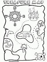 Treasure Tesoro Pirata Piratas Coloringhome Schatzkarte Schatkaart Malvorlagen Piraten sketch template