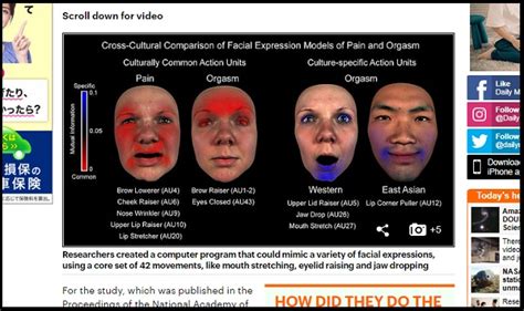 Sex絶頂の「イキ顔」はアジアと欧米で全く異なることが科学で判明！ 画像で分析、オーガズムの異文化理解 Tocana