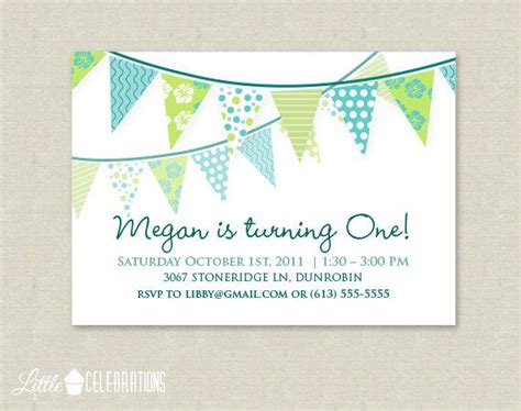 Printable First Birthday Party Invitation By Littlecelebrations 13 00