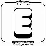 Letter Alphabet Big Coloring Print Easy Printable Toddlers sketch template