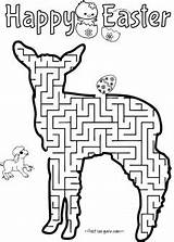 Easter Puzzles Lamb Print Mazes Find Worksheet Eggs Printable Pages Coloring Kids sketch template