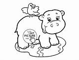 Coloring Pages Baby Hippo Animal Kids Choose Board Printables sketch template