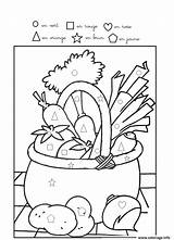 Coloriage Alimentation Legumes Sante Maternelle Gout Imprimer Légumes Potager Codé Saine sketch template