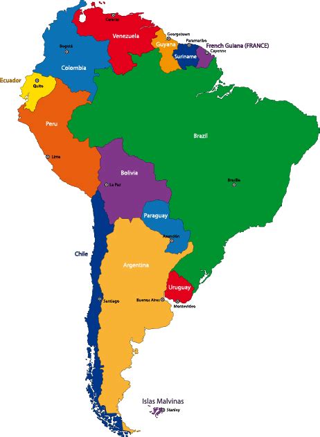 sudamerica mapa politico mapa