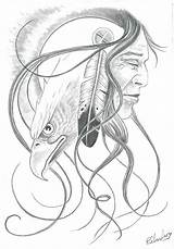 Native American Drawings Drawing Pencil Sketches Indian Eagle Dream Catcher Vision Wolf Sketch Tod Richardson Headdress Boy Draw Fineartamerica Tattoos sketch template