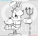 Clipart Devil Crawdad Chef Mascot Lobster Character sketch template