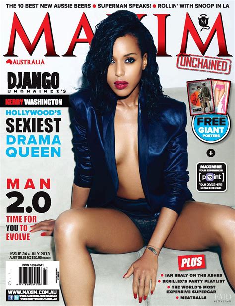 Cover Of Maxim Australia With Kerry Washington July 2013