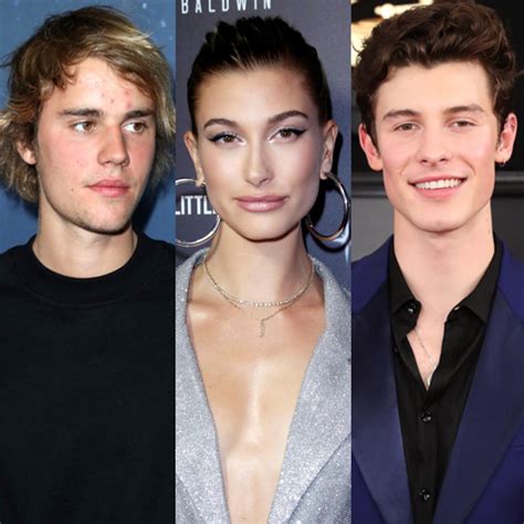 justin bieber reacts to shawn mendes liking hailey baldwin photo e