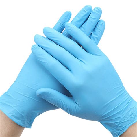 pcs size  disposable nitrile protection gloves blue