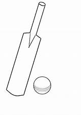 Bat Cricket Ball Drawing Colouring Paintingvalley sketch template