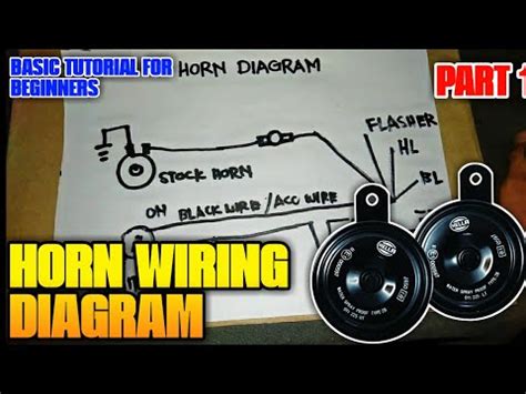 horn wiring diagram horn wiring tutorial youtube