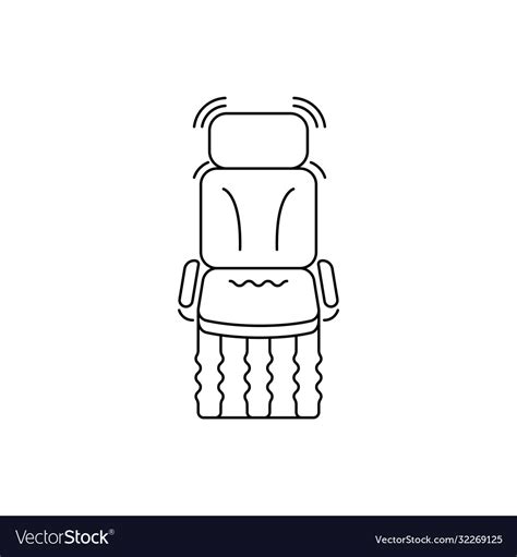 linear japanese massage chair royalty free vector image