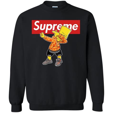 Dabbing Supreme Bart Simpson Pullover Sweatshirt Zamrie