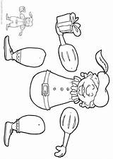 Trekpop Piet Zwarte Knutselen Marionetta Artigianato Schoolplaten Bezoeken sketch template