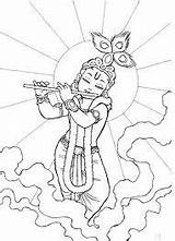 Krishna Gopal Bal Radha Shree Dessins sketch template