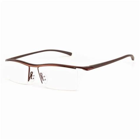 browline half rim alloy metal glasses frame for men