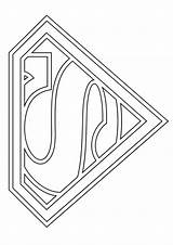 Superman Coloring Symbol Super Categories Logo Game Print sketch template