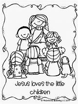 Jesus Coloring Loves Children Little Pages Lds Printable God Bible Clipart Kids Melonheadz Color School Sunday Conference Child Sheets General sketch template