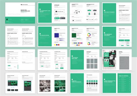 brand manual catalog template  psd word publisher indesign
