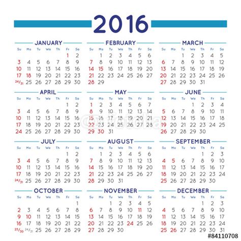 2016 calendar download