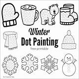 Dot Winter Painting Bingo Dauber Pages Coloring Printable Preschool Toddlers Printables Kids Activities Marker Activity Worksheets Theme Toddler Theresourcefulmama Crafts sketch template