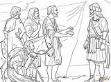 Joshua Gibeonites Israelites Caleb Cross Deceive Josué Colouring Deceived Treaty sketch template