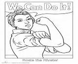 Coloring Riveter Pages Rosie Do Printable Power Girl Book sketch template