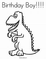 Coloring Birthday Boy Rex Pages Dinosaur Tyrannosaurus Outline Indominus Getdrawings Twistynoodle Built Favorites California Login Usa Add Cursive Noodle Clipartmag sketch template