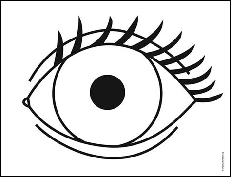 easy   draw  eye tutorial  eye coloring page