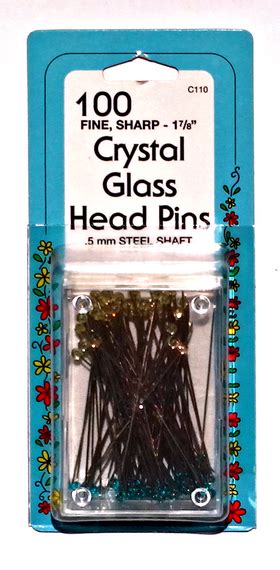 Collins Glass Head Pins Head Pins Pins Needles And Hooks