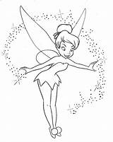 Fairy Tinkerbell Coloring Fairies sketch template