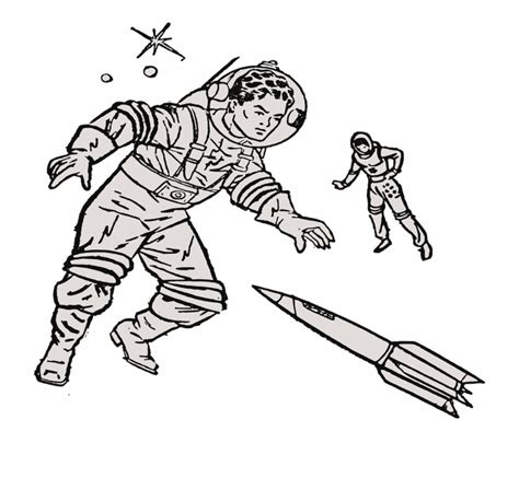 astronaut rocket space spaceman png image  coloring sheets